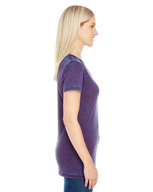 Berry Women's Cross Dye V-Neck T-Shirt - 215B