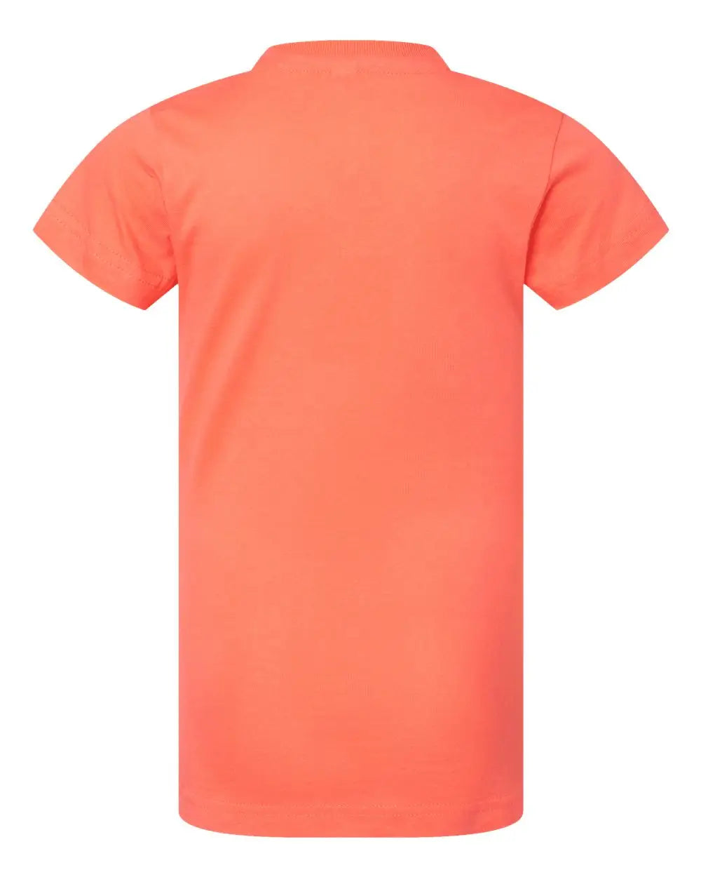 Lat 2616 Girls’ Fine Jersey Tee - Papaya - Coral / Xs