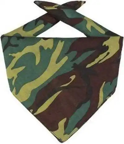 Big Accessories Ba001 Solid Bandana - Forest Camo - one Size Fits Most