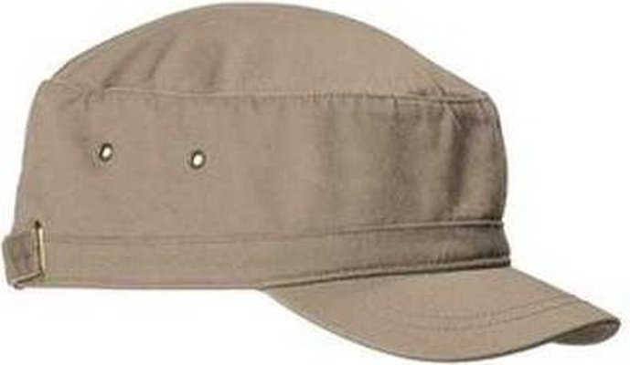 Big Accessories Ba501 Short Bill Cadet Cap - Khaki - one Size Fits Most