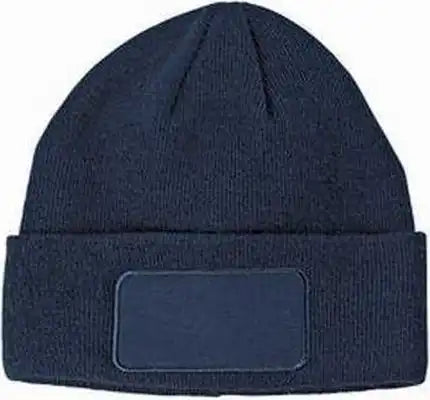 Big Accessories Ba527 Patch Beanie - Navy - one Size Fits Most