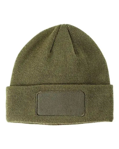 Big Accessories Ba527 Patch Beanie - Olive