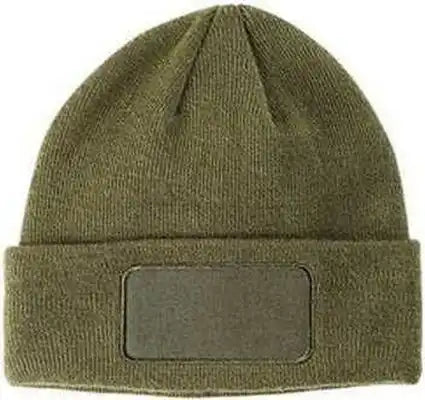 Big Accessories Ba527 Patch Beanie - Olive - one Size Fits Most