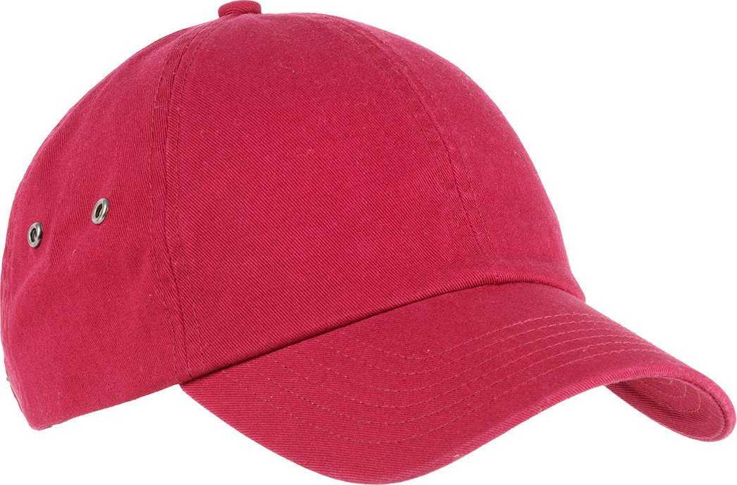 Big Accessories Ba529 Washed Baseball Cap - Red - Red / Os