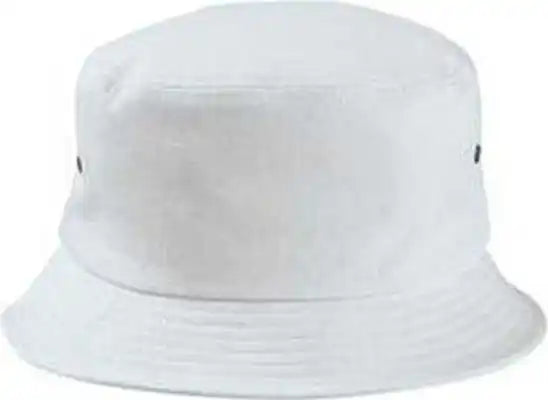 Big Accessories Ba534 Metal Eyelet Bucket Cap - White - one Size Fits Most