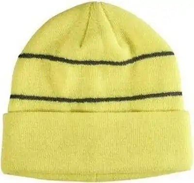 Big Accessories Ba535 Reflective Beanie - Neon Green - one Size Fits Most
