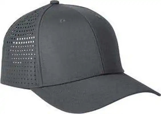 Big Accessories Ba537 Performance Perforated Cap - Charcoal - Dark Gray / one Size Fits Most