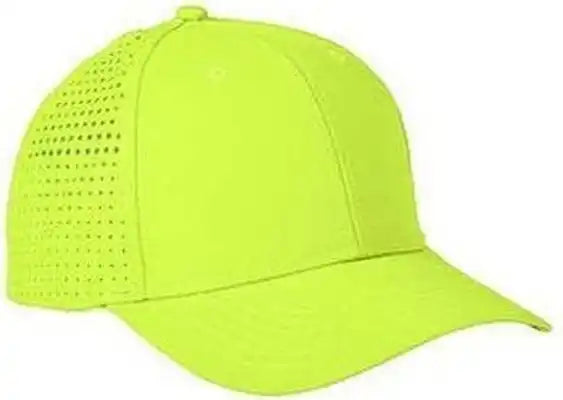 Big Accessories Ba537 Performance Perforated Cap - Neon Yellow - one Size Fits Most
