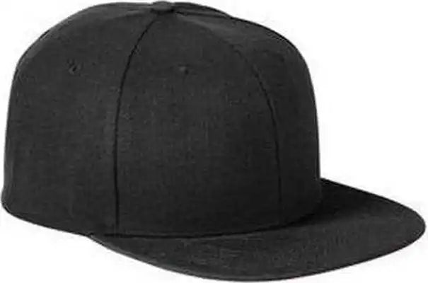 Big Accessories Ba539 Flat Bill Sport Cap - Black - one Size Fits Most