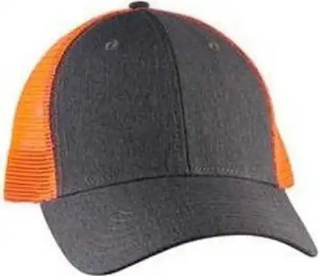 Big Accessories Ba540 Sport Trucker Cap - Black Neon Orange - one Size Fits Most