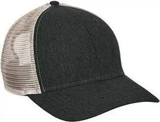 Big Accessories Ba540 Sport Trucker Cap - Black Tan - one Size Fits Most