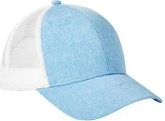Big Accessories Ba540 Sport Trucker Cap - Heather Light Blue White - one Size Fits Most