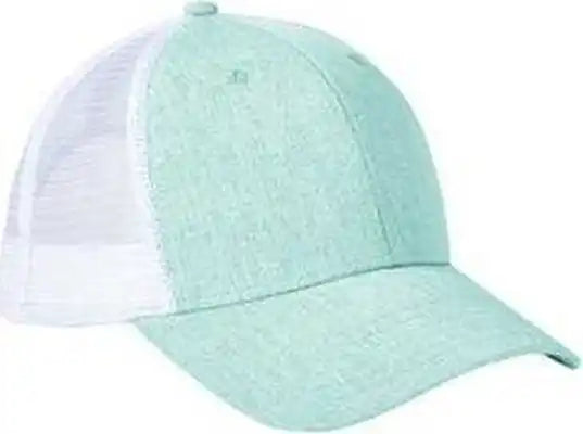 Big Accessories Ba540 Sport Trucker Cap - Heather Seafoam White - Aqua / one Size Fits Most