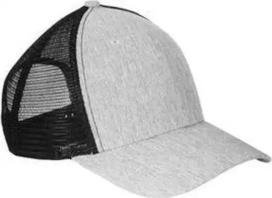 Big Accessories Ba540 Sport Trucker Cap - Light Gray Black - one Size Fits Most