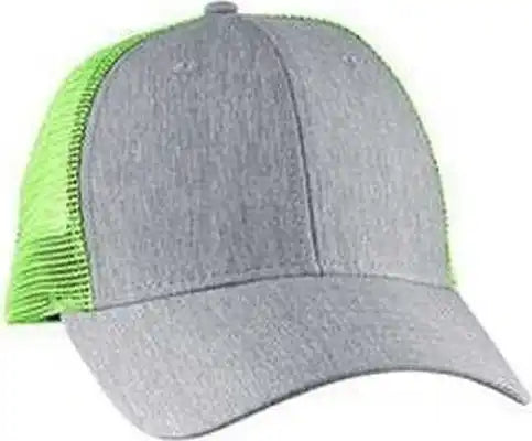 Big Accessories Ba540 Sport Trucker Cap - Light Gray Neon Green - one Size Fits Most