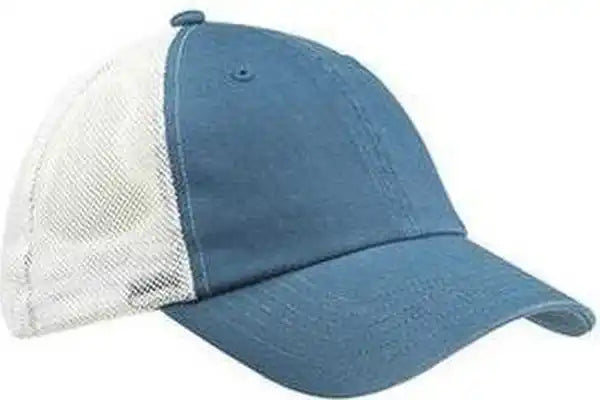 Big Accessories Ba601 Washed Trucker Cap - Indigo White - Blue / one Size Fits Most