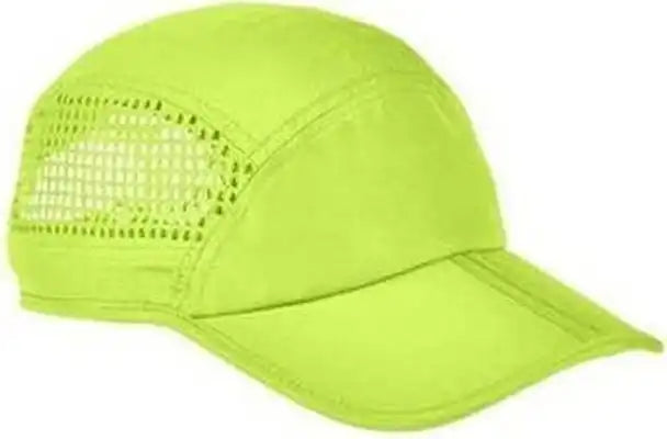 Big Accessories Ba657 Foldable Bill Performance Cap - Neon Yellow - one Size Fits Most