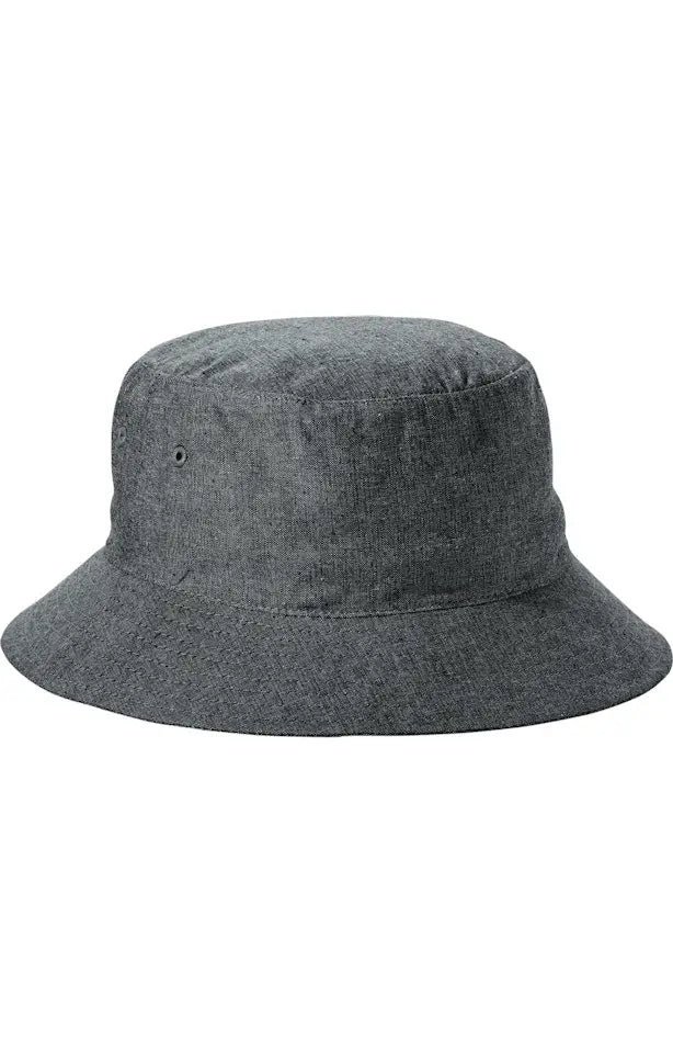 Big Accessories Ba676 Crusher Bucket Hat - Black Denim - one Size Fits Most