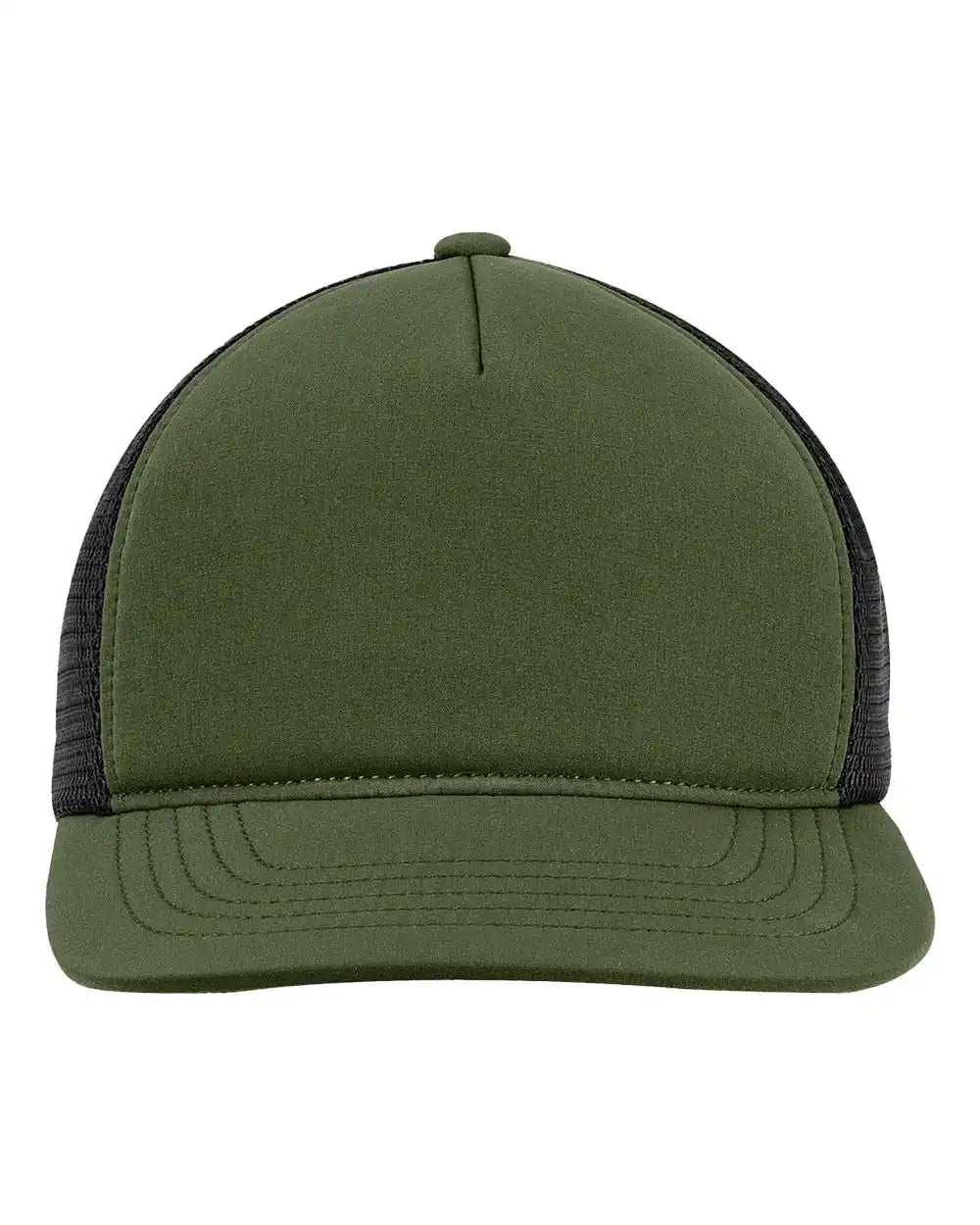 Big Accessories Ba708 Bend Foam Trucker - Olive Black - Os