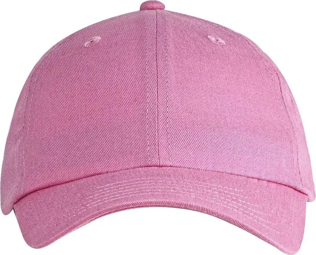 Big Accessories Bx001y Youth Brushed Twill Unstructured Cap - Pink - Os