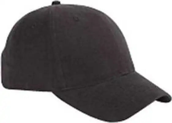 Big Accessories Bx002 6 Panel Brushed Twill Structured Cap Black / one Size Fits Most