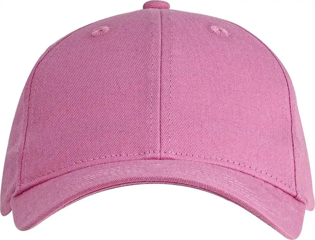 Big Accessories Bx002y Youth Brushed Twill Structured Cap - Pink - Os