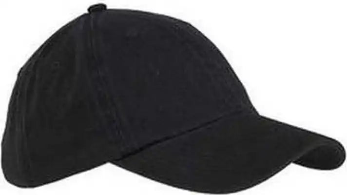 Big Accessories Bx005 6-panel Washed Twill Low-profile Cap - Black - one Size Fits Most