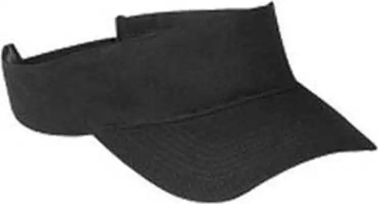 Big Accessories Bx006 Cotton Twill Visor - Black - one Size Fits Most