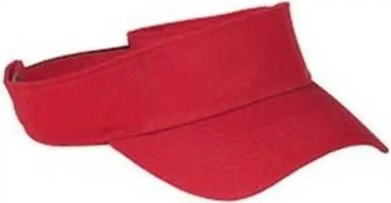 Big Accessories Bx006 Cotton Twill Visor Red / one Size Fits Most
