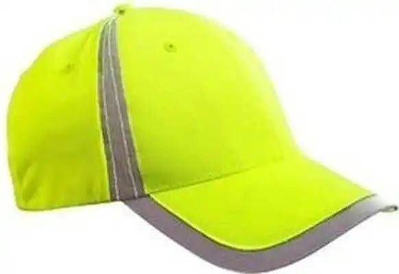 Big Accessories Bx023 Reflective Accent Safety Cap - Bright Yellow - one Size Fits Most