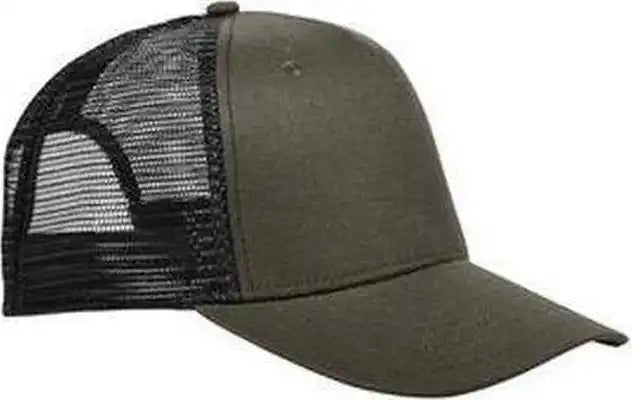 Big Accessories Bx025 Surfer Trucker Cap - Olive Black - one Size Fits Most