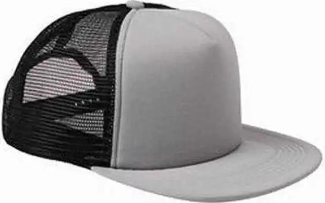 Big Accessories Bx030 5-panel Foam Front Trucker Cap - Steel Black - Gray / one Size Fits Most