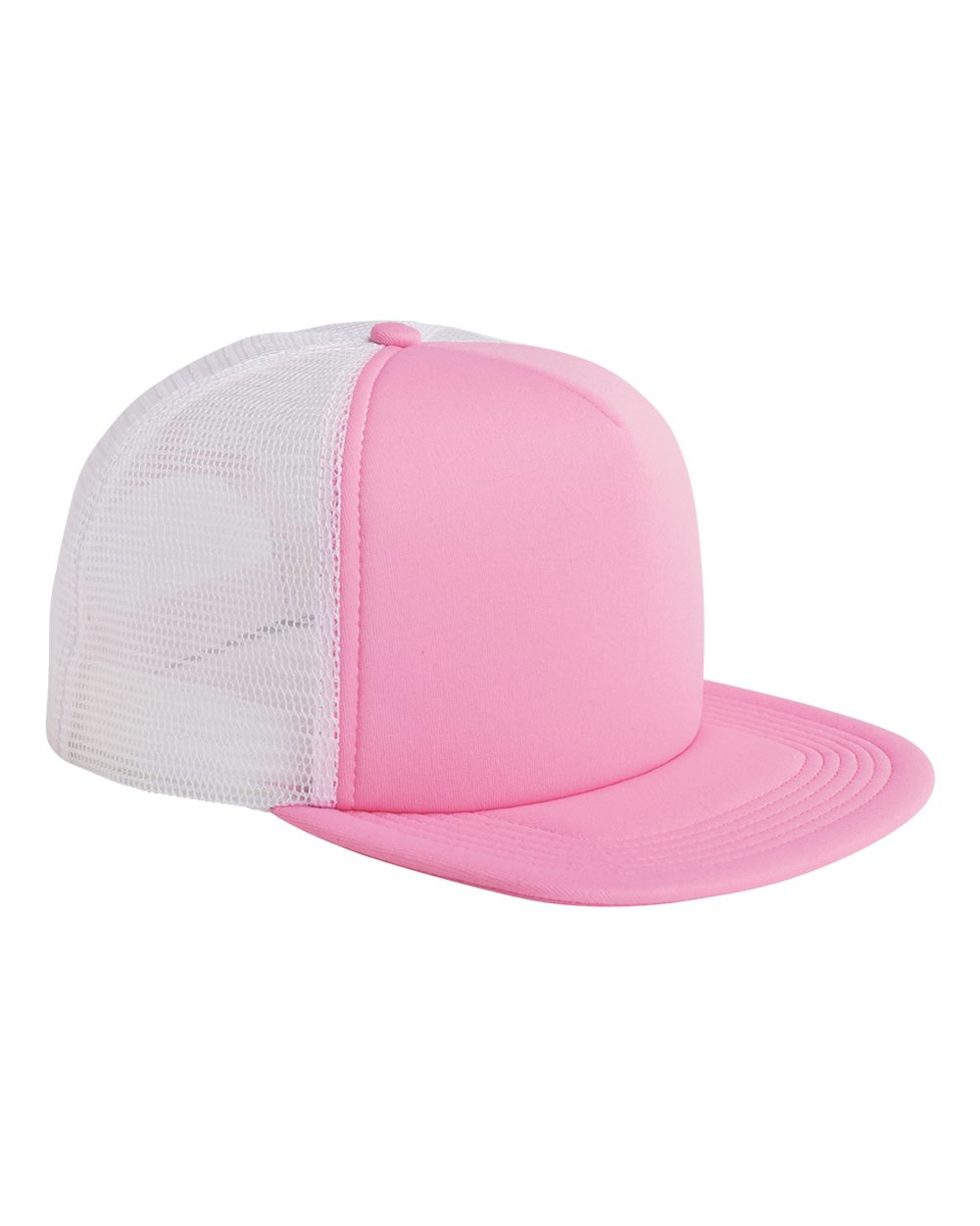 Big Accessories Bx030 Foam Front Trucker Cap - Pink White