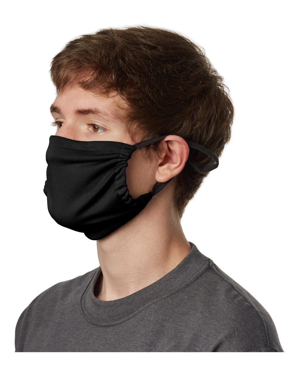 Black 2-Ply Cotton Pocket Face Mask - MKPKCR