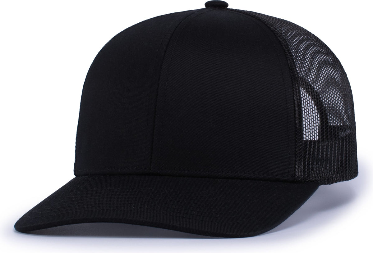 BLACK 6-PANEL TRUCKER SNAPBACK