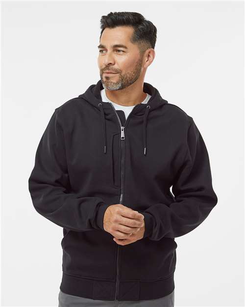 Black Bateman Bonded Power Fleece 2.0 Full-Zip Jacket - 7040