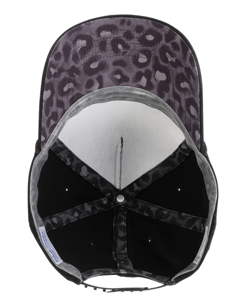 Black/ Black Leopard Women's Washed 5-Panel with Rope - MAYA
