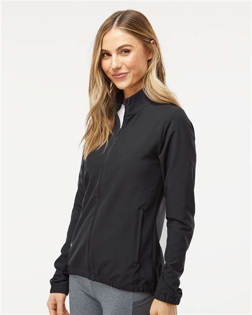 Black/ Black Women&#39;s 3-Stripes Full-Zip Jacket - A268
