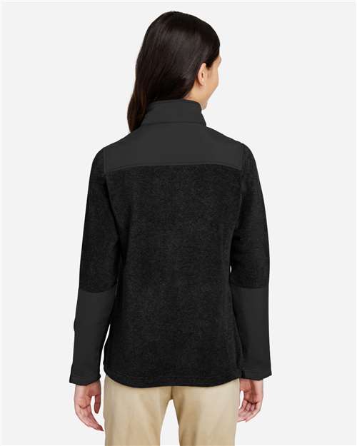 Left View of Black/ Black Women's Journey Summit Hybrid Full-Zip - CE890W
