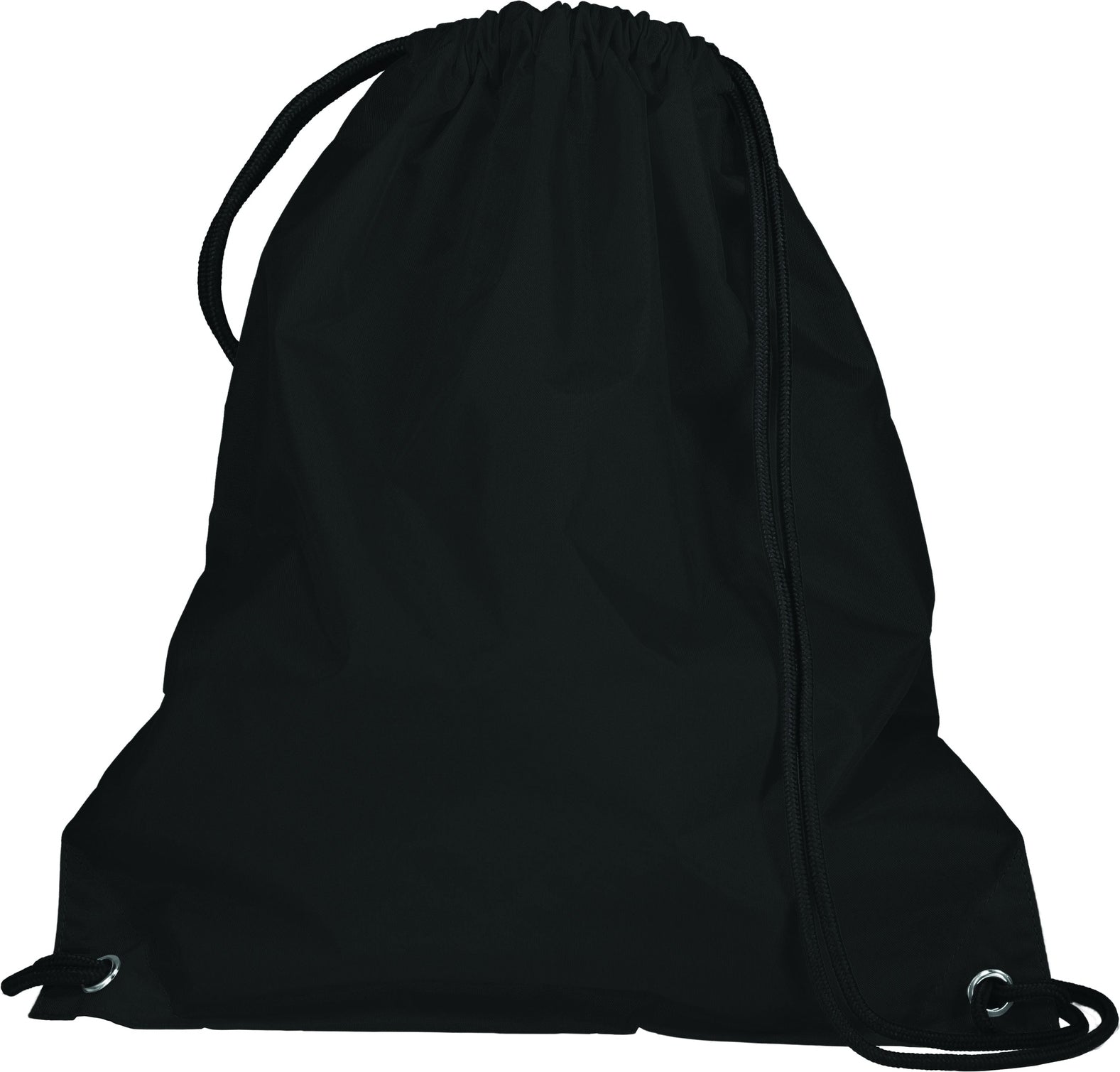 BLACK BLANK CINCH BAG