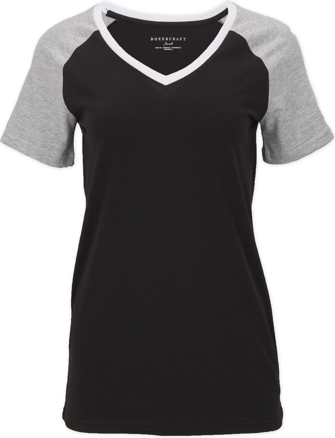 BLACK BOXERCRAFT  COLOR BLOCKED V-NECK TEE  grouped