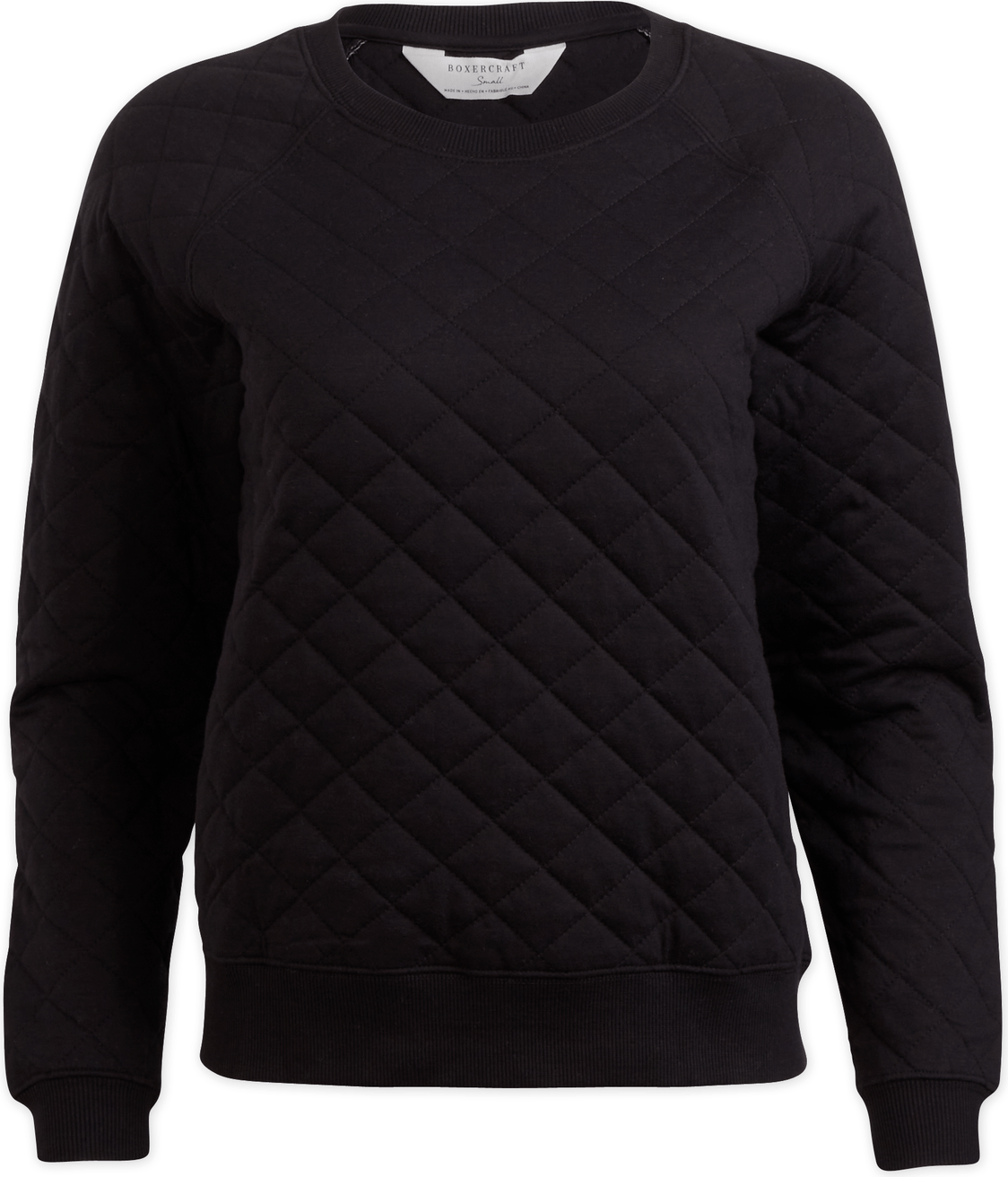 BLACK BOXERCRAFT QUILTED CREW  grouped