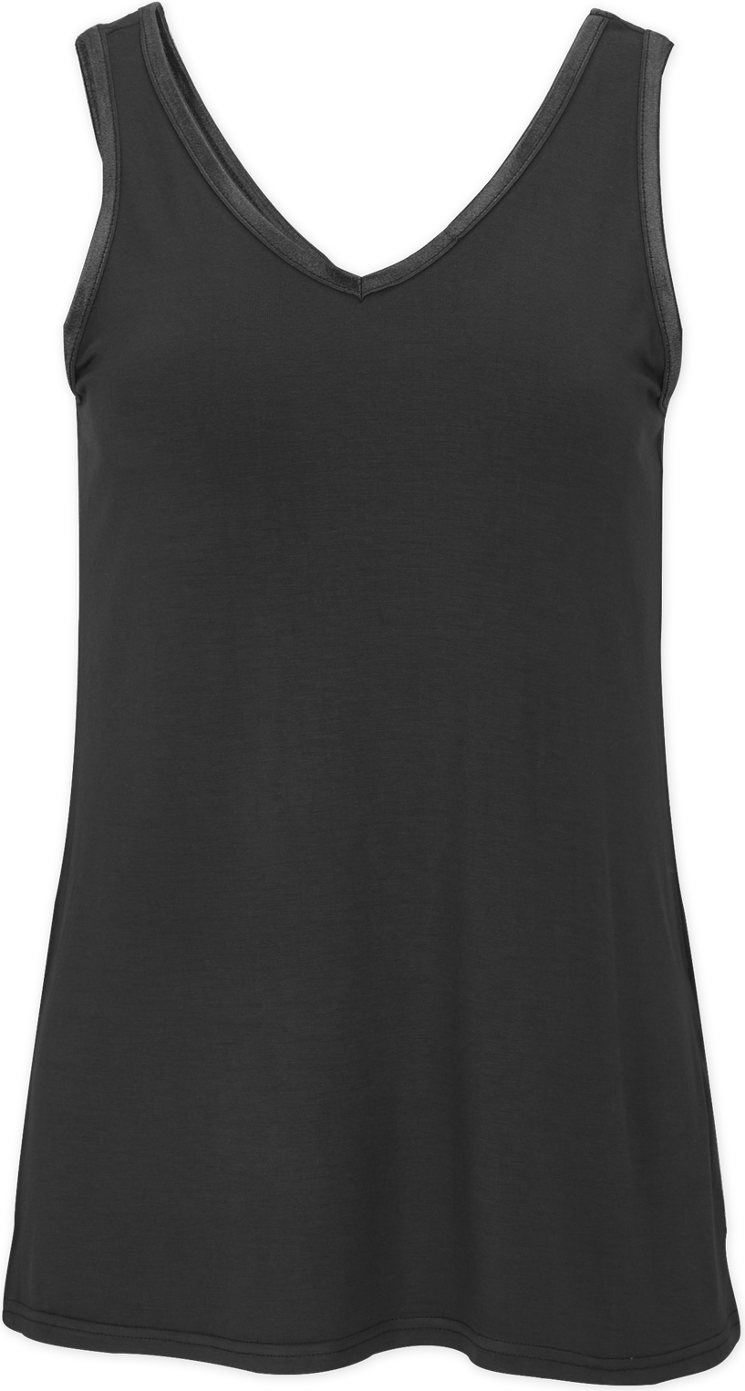BLACK BOXERCRAFT  WOMEN'S BAMBOO V-NECK TANK  grouped