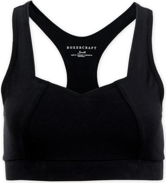 BLACK BOXERCRAFT WOMEN'S  SWEETHEART SPORTS BRA  grouped