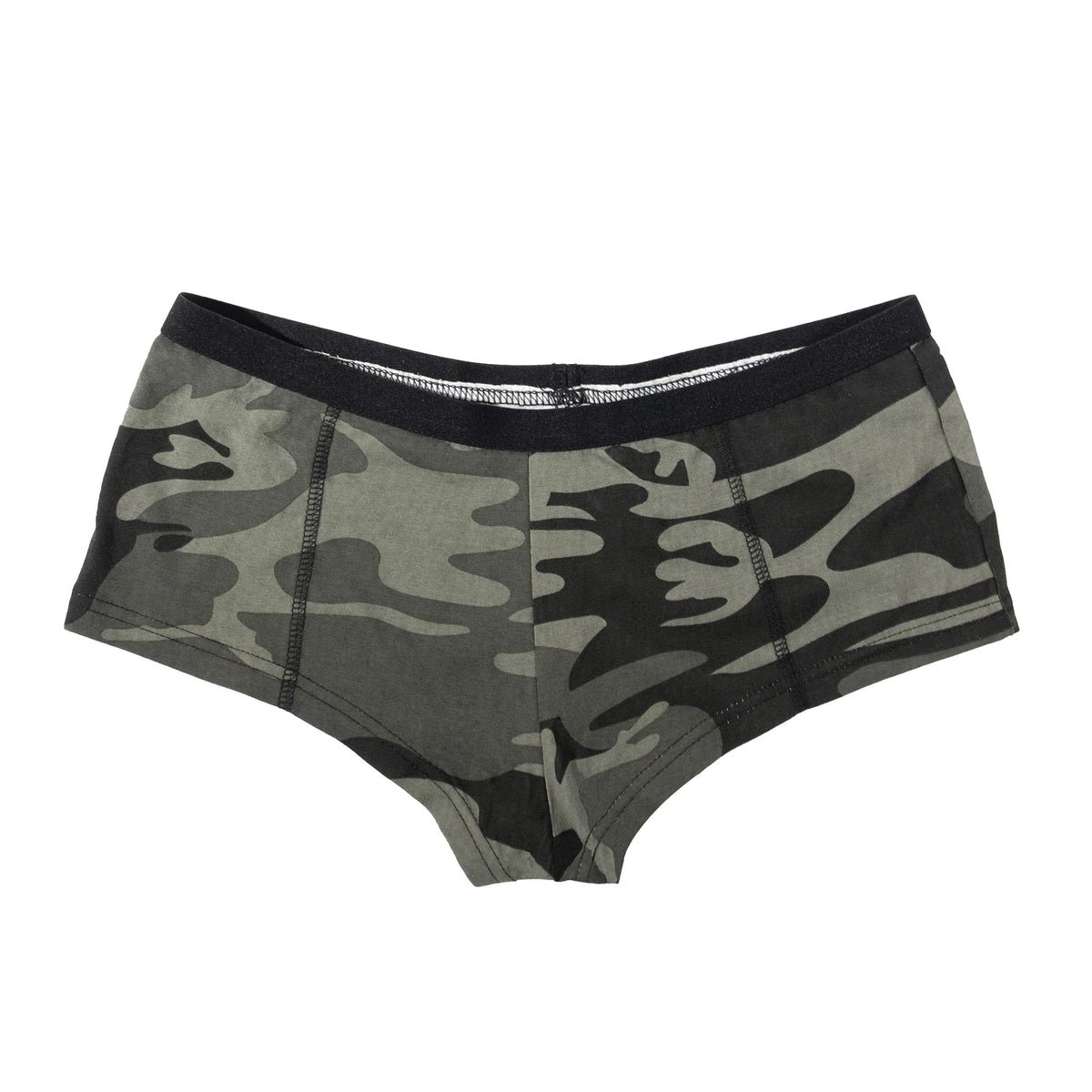 Black Camo ?Booty Camp’ Booty Shorts