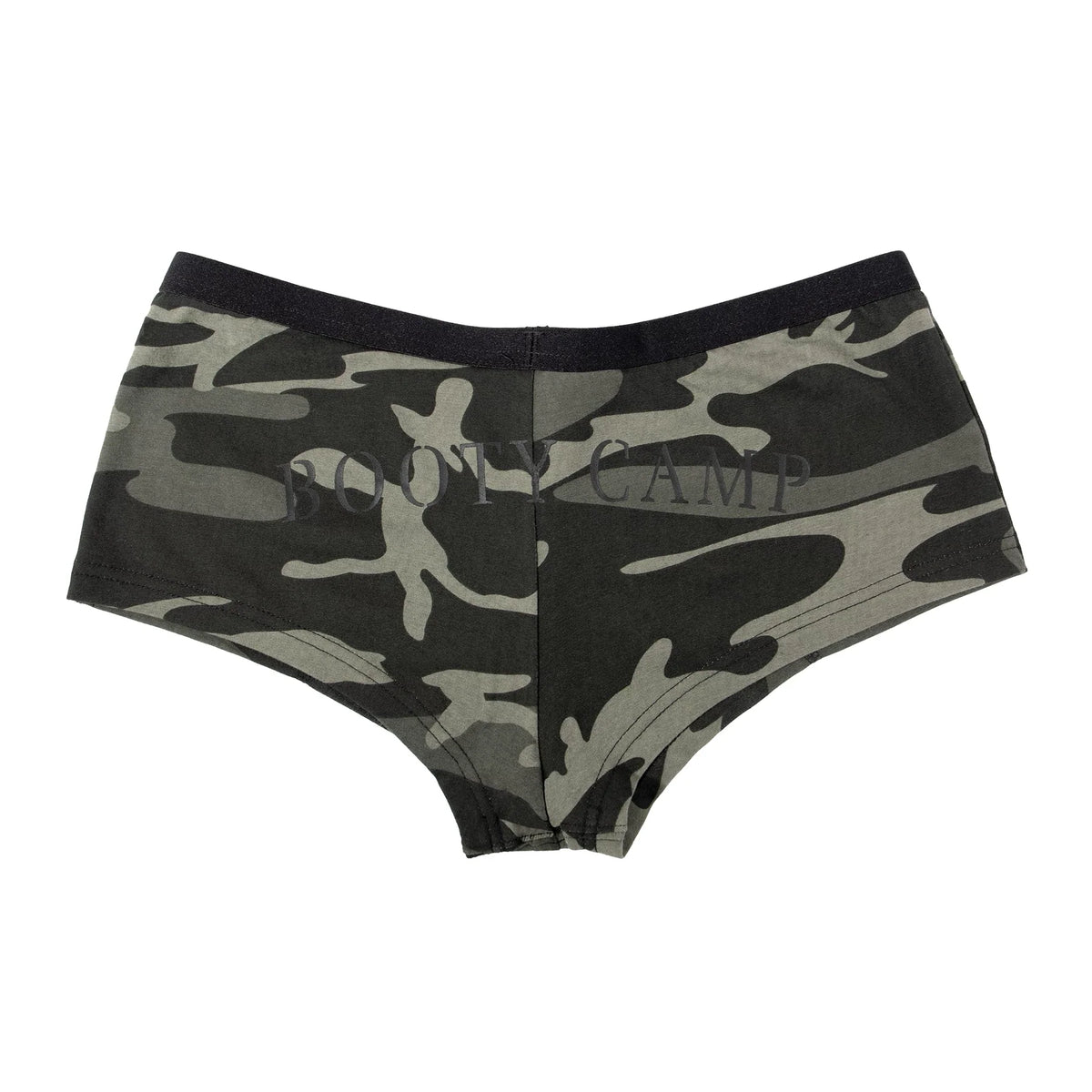 Black Camo ?Booty Camp’ Booty Shorts - Xs