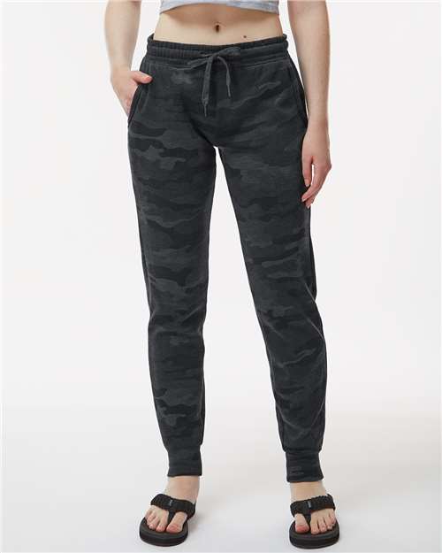 Black Camo Heather Women's California Wave Wash Sweatpants - PRM20PNT