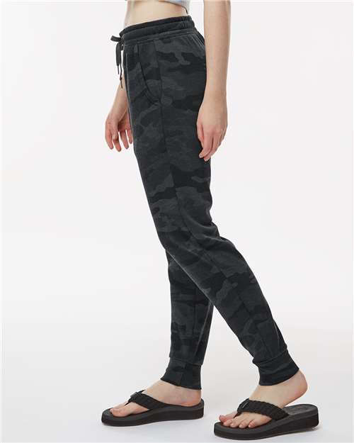 Black Camo Heather Women's California Wave Wash Sweatpants - PRM20PNT