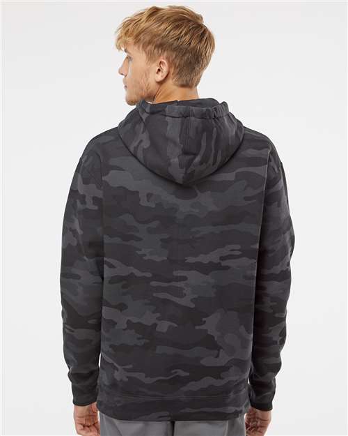 Black Camo Heavyweight Hooded Sweatshirt - IND4000