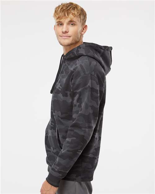 Black Camo Heavyweight Hooded Sweatshirt - IND4000